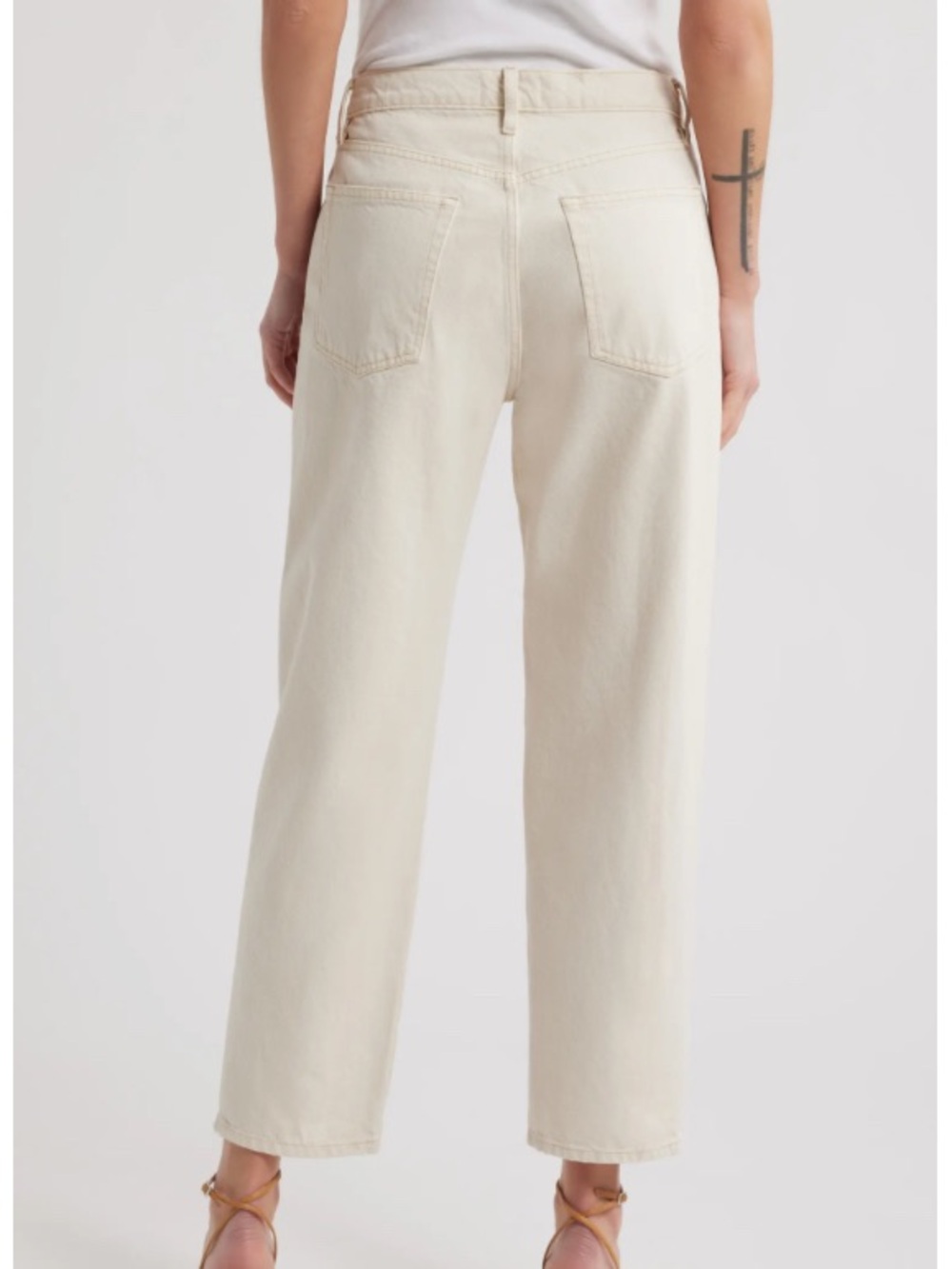 Frame Candle Mid Rise Denim Jeans in Cream - Picture 2 of 9